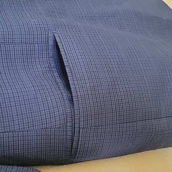 Lauren Ralph Lauren Mens Navy Blue Plaid Two Button Blazer - Size 46L - Picture 4 of 14